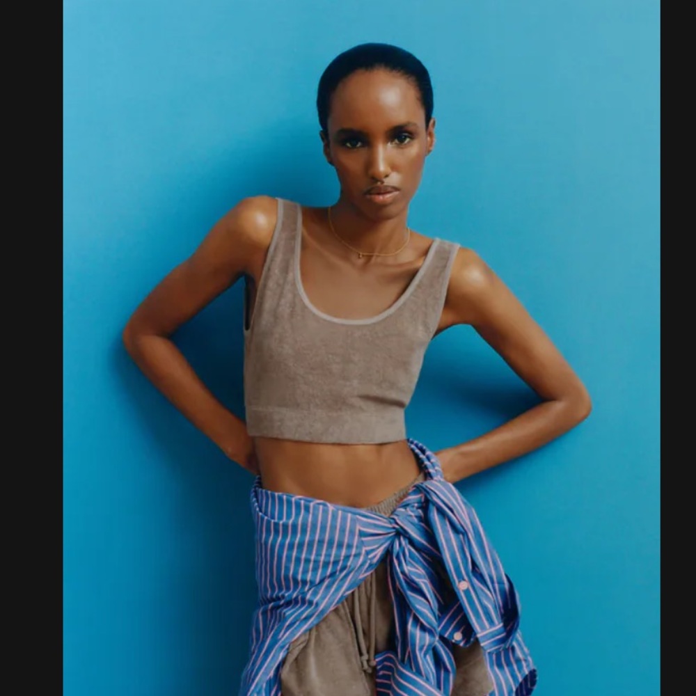 Zara Terrycloth Crop Top